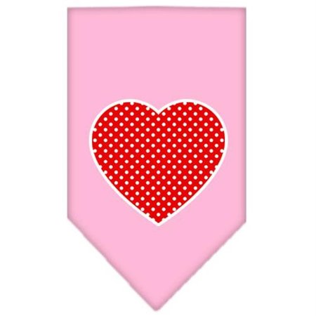 UNCONDITIONAL LOVE Red Swiss Dot Heart Screen Print Bandana Light Pink Small UN757653